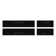 Tufskinz Gray Lettering on Black Texture Door Sill Kit