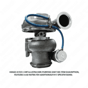 Turbo Assembly - 1.22 A/R, High and Medium Mount, 11L, Pre-98