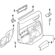Door Trim Panel - Left, Rear, Upper (LARIAT, XLT)