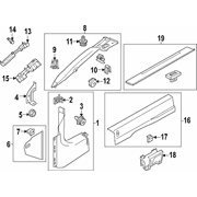 Body A-Pillar Trim Panel Pillar Windshield MOULDING <br>Decorative mounted to A of the vehicle