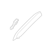Body A-Pillar Trim Panel Windshield molding - Left (Platinum)