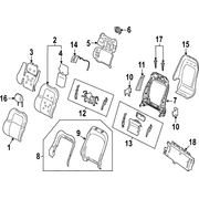 Seat Back Cushion Cover - Right, Front, Driver