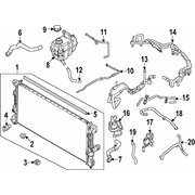 Engine Coolant Overflow Hose <br>A that feeds to the or recOvery bottle in a