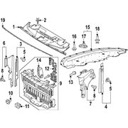Baffle Air <br>Radiator Support Deflector Guide shield Radiator Side seal 2.3 LITER - Left, Upper