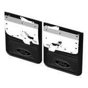 Super Duty DRW 2023-2024 Gatorback Rear Splash Guards w/Black Ford Oval and Gunmetal Surround