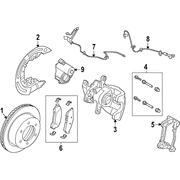 Disc Brake Caliper Bracket Plate <br>A for a support Adapter Anchor Mount