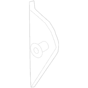 Cover Panel End <br>Instrument Side Cap Corner trim Dash REINFORCED Instrument Sandstone - Right