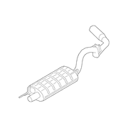 Exhaust Muffler And Pipe - Rear 3.0L