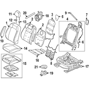 Headrest Cover Pad <br>Headrest part of the Seat and guide Space (3H) (COUPE)