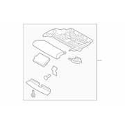 Sandstone Seat Frame <br>Seat Base Cushion - Front, Driver
