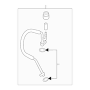 AIR CONDITIONING (A/C) Refrigerant Suction Hose Tube <br> R1234yf - 5.0L