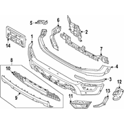 Bumper Mounting Plate Mount <br>Bumper Face Bar ing reinforcement - Right, Front