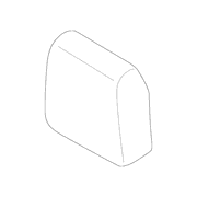 Seat Headrest Cover - Right, Rear