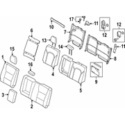 Cover Headrest Seat <br>Headrest Back (BEV)