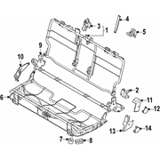 Seat Trim Cover Lamp Latch Panel <br>Seat