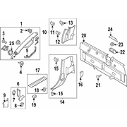 Body A-Pillar Trim Panel Windshield molding - Left