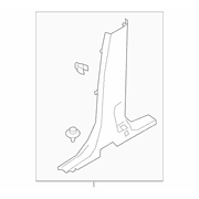 Door Pillar Post Trim Set Panel - Left