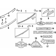 Liftgate Finish Panel Trim Plate Exterior