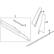 Exterior Door molding MOULDING Outside - Left, Lower