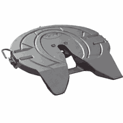 Fifth Wheel Assembly - Hold Flat Plate, FW35, 8.625 inch, Left Hand