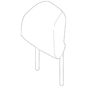 Headrest Cover Pad <br>Headrest part of the Seat and guide Miko/ - Front, Driver