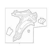 Quarter Panel Bodyside Reinforcement - Left, Inner