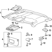 Sun Visor - Left, Driver