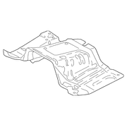 Tunnel Insulator A component that insulates or isolates the Floor Pan from another its mounting surface - Front
