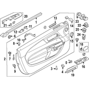 Door Interior Trim Panel Level 4 Onyx - Right, Front, Inner