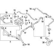 Engine Coolant Overflow Hose Reservoir <br>A that feeds to the or recOvery bottle in a