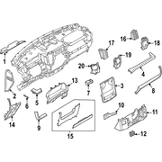 Instrument Panel Bezel Ignition Switch MULTI FUNCTION DISPLAY - 15