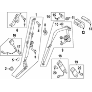 Seat Belt Lap and Shoulder - Front, Center