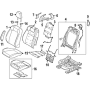 Seat Back Cushion pad <br>A used on the of a vehicles SPORT - Front, Passenger