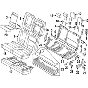 Seat Back Cushion Crew Cab with Armrest Pad <br>A used on the of a vehicles