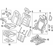 Seat Belt Guide <br>Guide for Extender Arm Bezel Loop Strap RECARO - Front, Driver