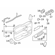 Door Interior Trim Panel - Right, Front 18 Radio Speakers