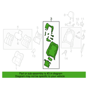 Panel <br>Seat Back cover Frame support Pad Seat Shield 30 way
