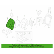 Seat Back Cushion Cover - Right, Front