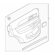 Door Interior Trim Panel - Right, Rear, Lower (DX)