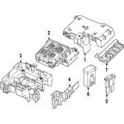 Bracket Fuse box Cover Side <br>Cover or lid for the (Fuses)