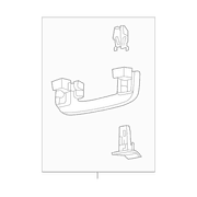 Interior Grab Bar Assist Handle - Left, Right, Front (Vinyl / Blue Lightning)