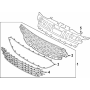 Grille Molding Finish Panel Paint to match - Front, Upper