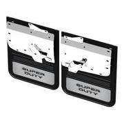 Super Duty DRW 2023-2024 Gatorback Rear Splash Guards w/Super Duty Die-Stamped Stainless Insert