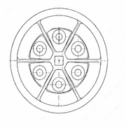 Crankshaft Pulley - 10 Groove Poly-V, 235 OD, S60 14L