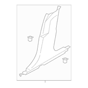 Door Pillar Post Trim Set - Right