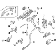 Door Latch Cable Release <br>Door - Left, Front, Rear