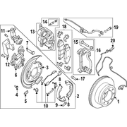 Brake Dust Shield Splash Guard - Left, Rear