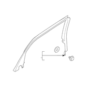 Door Window Molding Child Safety Lock Decal - Right, Rear