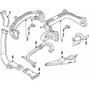 Instrument Panel Air Duct Vent Hose <br>HVAC Distribution Ducts located under the dashboard Louver Floor