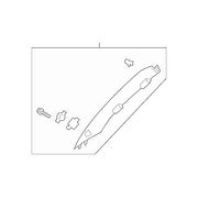 Body A-Pillar Trim Panel Windshield molding - Left 22 Radio Speakers